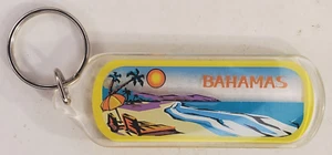 Llavero acrílico vintage de las Bahamas anillo escena de playa - Imagen 1 de 3