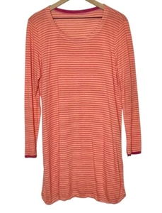 Túnica Eileen Fisher Lino Rayas Manga Larga Rosa Naranja Talla Grande - Imagen 1 de 6