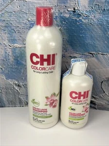 Chi Color Lock Shampoo 25 Oz & Conditioner 12 Oz Set Long Lasting Color - Picture 1 of 4