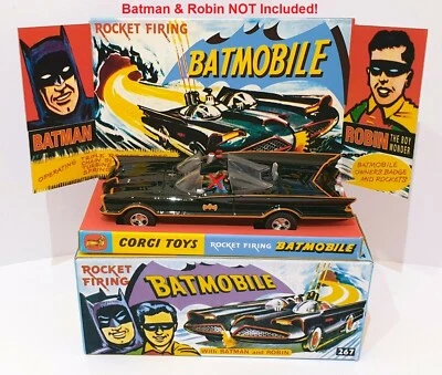 JADA 1:32 Batman Classic TV BATMOBILE Diecast Car in Repro CORGI 267 Box & Stand - Image 1 of 4