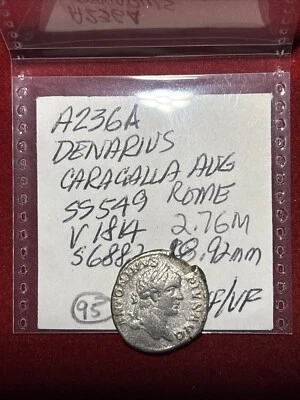 Caracalla (198-217 d.C.) Denario de Plata de la Antigua Roma Foto 1 de 4