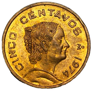 Mexico 5 Centavos, 1974 Unc~Free Shipping #A242 - Picture 1 of 2
