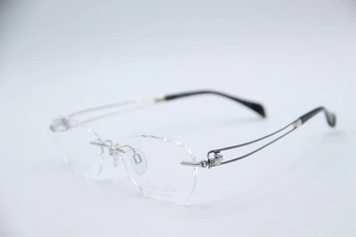 NEW LINE ART CHARMANT XL 2136 WP SILVER BLACK AUTHENTIC FRAMES EYEGLASSES 50-17 - Image 1 of 4