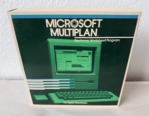 Microsoft MULTIPLAN Electronic Spreadsheet Program Apple Macintosh No Floppy - Afbeelding 1 van 18