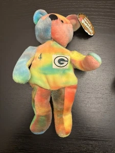 BRETT FAVRE SALVINOS BAMMERS MULTI COLORED Beanie BEAR 1999 #4 GreenBay Packers - Picture 1 of 6