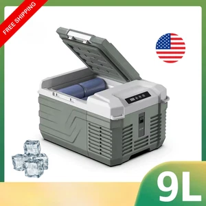 9L Portable Car Fridge Freezer 12V 24V AC/DC Mini Electric Cooler for Camping - Picture 1 of 13