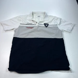 Polo Lamborghini Uomo Extra Large XL Cotone Maglia Logo Rigato Auto Corsa - Foto 1 di 7