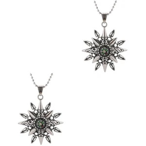  2 Count Halskette Für Männer Edelstahl Schmuck Mit Vintage-Anhänger - Picture 1 of 12