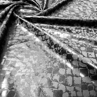 Animal Print Black Snake Fabric 60" wide Swimsuit Spandex By Yard - Image 1 of 4