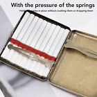 Metal Cigarette Case 20 Capacity Spring Clip Open Portable Cigagette Box FFG
