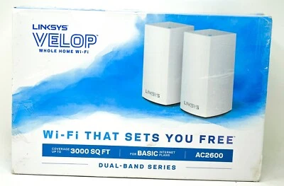 Linksys Velop Whole Home WiFi Dual Band Mesh Ac2600 WHW0102 - Image 1 of 2