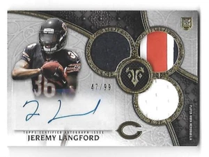 JEREMY LANGFORD 2015 Topps Triple Threads Rookie RC Patch auto /99 Bears Ravens - Picture 1 of 2