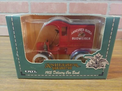 ERTL Anheuser Busch 1905 Ford's First Delivery Car Bank Red 1:25 Die-cast NIB - Image 1 of 4