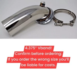 Stainless Down Pipe Elbow 90 Holset Turbo HY35 HE351 Vband Flange Clamp 4.375” - Bild 1 von 10