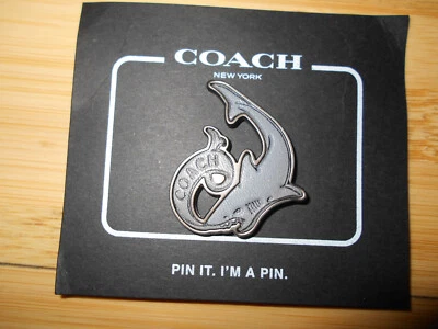 BN Coach New York Grey Shark Pin/Brooch - Image 1 of 3