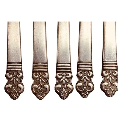 Juego de 5 cuchillos de acero inoxidable Cambridge CBS1 patrón floral ornamentado Japón Foto 1 de 4