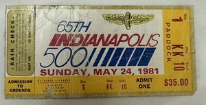 1981 Indy 500 Ticket Stub - Bild 1 von 2