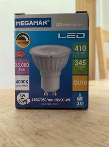 Three Megaman 140502 GU10 LED Dimmable Light Bulb Cool White 5W Lamp 4000k x3 - Picture 1 of 3