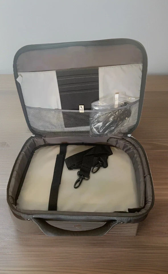 Black Neoprene Messenger Briefcase Device Document Travel Shoulder Bag - Image 1 of 4