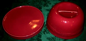 Lovely Multiuse Longaberger Paprika Cake Plate & Dome/Relish Plate - Picture 1 of 2