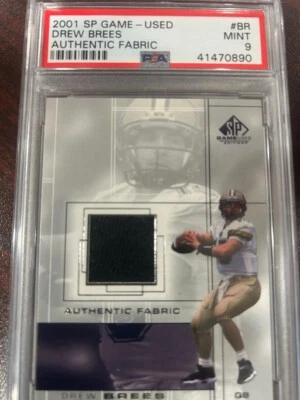 2001 SP GAME USED AUTHENTIC FABRIC JERSEY ROOKIE CARD #BR DREW BREES MINT COND - Image 1 of 2