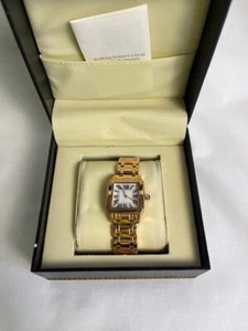 Elegante Reloj Mujer Bronzo Italia Cuarzo Oro Rosa Movimiento Piezas Suizas - NUEVO - Imagen 1 de 4