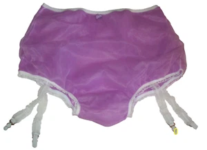 3 FULL LAYER Orchd SHEER NYLON Granny POOF Panty GARTER Sleeve RUFFLE 34-46 - Picture 1 of 4