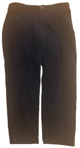 Pantalones rectos de pana negros 36 x 28 marca Q para hombre estilo clásico preppy - Imagen 1 de 7