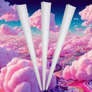 100 High Quality Kraft Paper Cotton Candy Cones for  Fairs, Carnivals, Parties.. - Picture 1 of 12