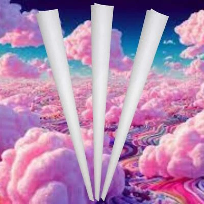PERFECTWARE 100 High Quality Kraft Paper Cotton Candy Cones for Fairs, Carnivals, Parties..