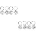 8 Pcs Key Chain Stainless Steel Rings for Keychains Inspirational Gift Love You