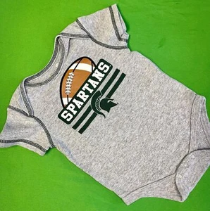 NCAA Michigan State Spartans Grey Infant Baby Bodysuit 12 months - Picture 1 of 4