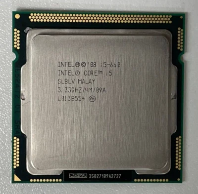 INTEL SLBTK Core i5-660 Dual Core 3.333GHz Socket 1156 Clarkdale Processor CPU - Image 1 of 2