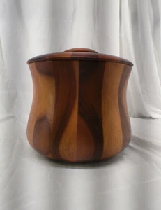 Nambe Acacia Wood  Ice Bucket with Scoop and Lid  NWOT - Picture 1 of 10