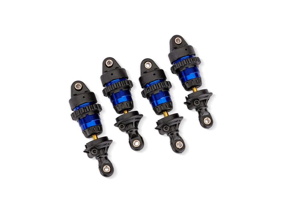 Traxxas 10865-BLUE - Blue Aluminum Mini GTR Short Shocks (4) (Mini Slash)
