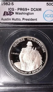 1982-S San Francisco George Washington Silver Half Dollar ICG PR69+ DCAM (240) - Picture 1 of 5