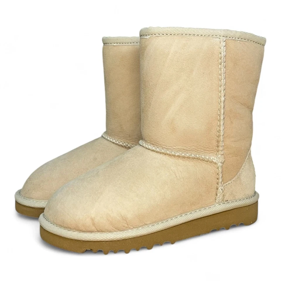 UGG Kids Classic Short Boots Suede Wool Lined Mid-Calf Winter Boots - Image 1 of 1