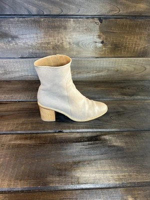 Botines de Tacón de Cuero Beige Coclico Mujer Talla 8 (38.5) Hechos en España Foto 1 de 4