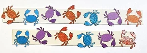 Krebse bunte Glitzer Akzente Strand Ozean Krebstiere Urlaub 2 Stück 6" x 7/8" - Bild 1 von 2