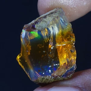 Natural Ethiopian Loose Rough Raw Opal Gemstone Multi Fire Oil Rough 20.40 Carat - Picture 1 of 11