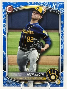 2025 Bowman #BP-136 Josh Knoth Prospects Blue Pattern #/125 - Picture 1 of 2