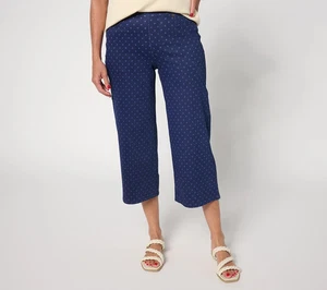 Denim & Co. Regular bequeme Strickjeans Air Star Print Wide Leg A693714 Damen - Bild 1 von 6