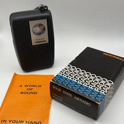 Vintage PRECUR Solid State Model 415  Pocket AM Transistor Radio - Tested Works! - Image 1 of 4