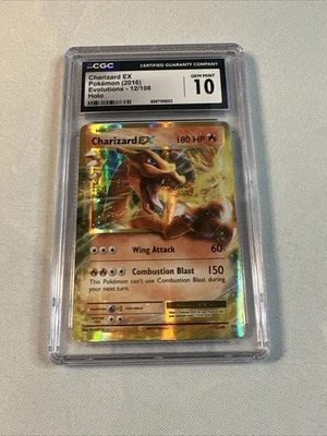 Pokemon Charizard EX 12/108 CGC 10 Gem Mint Ultra Rare XY Evolutions 2016 - Image 1 of 4