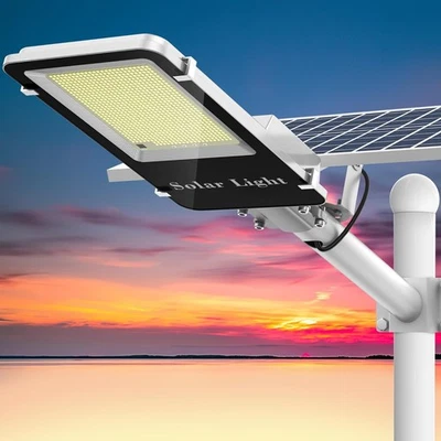 Solar Straßenlaterne Für Außen Straßenlampe IP67 Wasserdichte Solarstrahler DE - Bild 1 von 4
