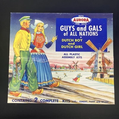 1957 Aurora Guys and Gals Dutch Boy and Dutch Girl Kit 209-2.49 RARE - Image 1 of 4