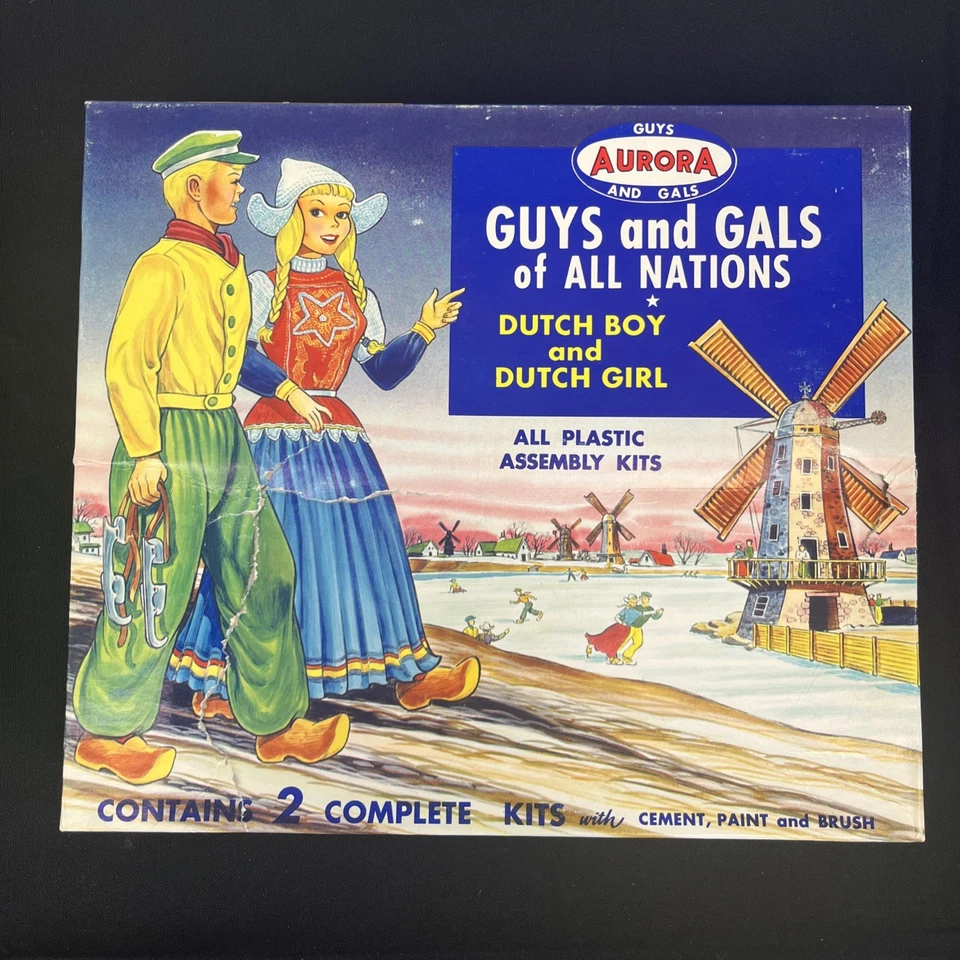 1957 Aurora Guys and Gals Dutch Boy and Dutch Girl Kit 209-2.49 RARE - Image 1 of 4