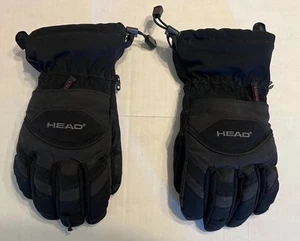 Ski Gloves. Head Unisex Ski Gloves M Cord Closure & Hook to Keep Together. Black - Picture 1 of 5