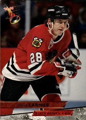 1993-94 Ultra Steve Larmer Chicago Blackhawks #129 Hockey - Image 1 of 2