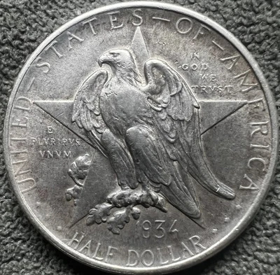 1934 Silver Half Dollar Commemorative Texas - Image 1 of 2